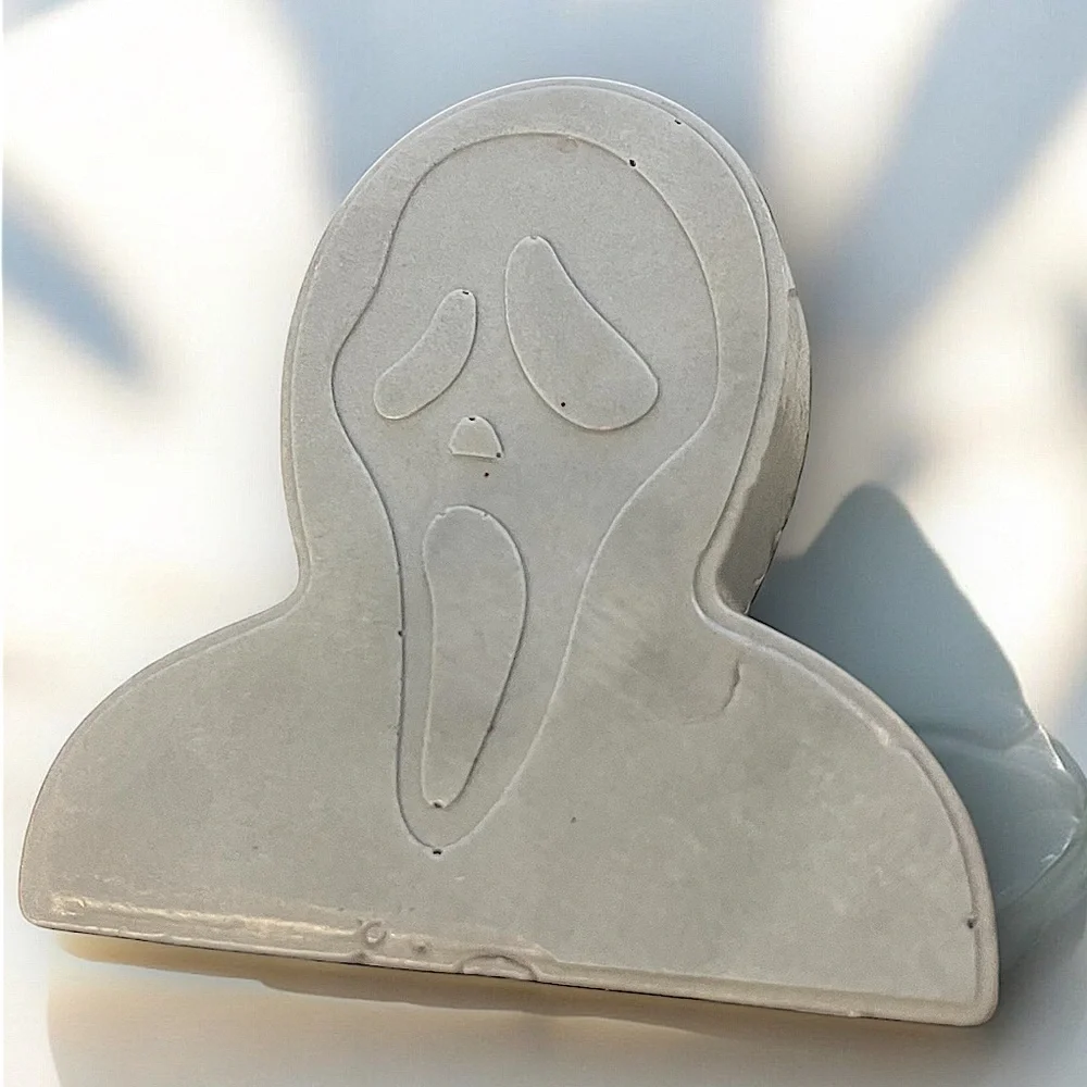 Sandalwood SOAP handmade 4x4in 7oz ghost face shea butter/ oatmeal milk based